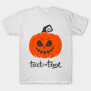 Halloween Scary Evil Pumpkin Funny Pumpkin Head T-Shirt